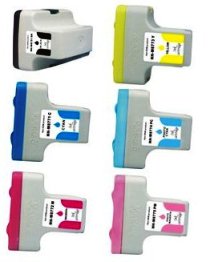 HP 02 Compatible Hi-Yield 6-Pk Ink Cartridge